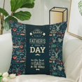 thumbnail image 2 of MKHERT Happy Father's Day Card In Retro Style Pillow Covers Pillowcase Throw Pillows 18x18 inch, 2 of 2
