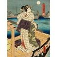 thumbnail image 3 of Kunisada (Toyokuni III), Utagawa 15x18 Black Modern Framed Museum Art Print Titled - Costumes in Five Different Colors - White (Shiro), 3 of 5