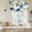 Blue, variant on Blue Green Spring Floral Balloon Curtains for Windows, Bedroom Curtains 54 Inch Length, Weeping Botanical Summer Tie Up Curtains Panels Thermal Insulated Bathroom Curtains Window 42"x54"