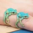 thumbnail image 3 of Callipe Frog Ring Cute Colorful Adjustable Tree Frog Rings Handmade Fun Jewelry Perfect Unique Gift Cute Animal Rings for Beach Summer Party., 3 of 8