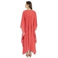 thumbnail image 4 of Moomaya Printed Caftan Gown Maxi Dress For Women Beachwear Party Kimono Cover Up Kaftan, 4 of 7