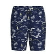thumbnail image 4 of Wukai Hawaiian Style Men’s Short Pajama Pants With Pockets Soft Sleep Pj Shorts for Men-XX-Large, 4 of 6
