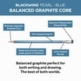 thumbnail image 4 of Lápices Blackwing Pearl 2B Balanced Lead, paquete de 12 unidades, laca azul, 4 of 7