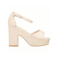 thumbnail image 2 of Women Platform Chunky Heeled Sandals Ankle Strap Sexy Open Toe Heels Chunky Block Platform Wedge Sandals, 2 of 5