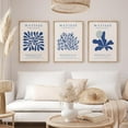 thumbnail image 4 of Henri Matisse Wall Art Prints Set of 3 Blue Abstract Matisse Canvas Wall Decor Aesthetic Wall Art Blue Minimalist Pictures Matisse Exhibition Poster Boho Artwork for Room Bedroom 12x16 Inch Unframed, 4 of 6