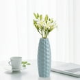 thumbnail image 6 of Plastic Decorative Vase, Imitation Glazed Blue Flower Pot, Modern Living Room Centerpiece, Dried Floral Arrangement Display, TV Cabinet Tabletop Decor (23cm Height), 6 of 6