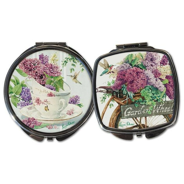 Lissom Design W61068 Ensemble de Miroirs Compacts en Lilas pour 2 Pièces