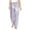 White, variant on Lavender Glitter Foil Stripes Women's Straight Lounge Pajama Pants: The Epitome of Relaxed Sleepwear