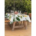 thumbnail image 3 of Outdoor Tablecloth with Umbrella Hole for Patio/Picnic/Party/Camping, Lemons Leaves Waterproof Table Cloth Rectangle Table Cover Washable, Summer Fruits Floral Botanical (54"x 80"), 3 of 8