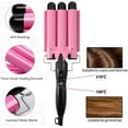 thumbnail image 5 of Morfone 3 Jumbo Barrel Curling Iron Wand 22mm Hair Waver Temperature Adjustable Ceramic Big Waves Hair Crimper (Gold), 5 of 9