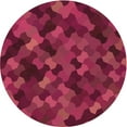 thumbnail image 1 of Ahgly Company Machine Washable Indoor Round Transitional Crimson Red Area Rugs, 7' Round, 1 of 7
