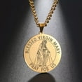 thumbnail image 2 of RSAMD Virgin Mary Lady of Perpetual Help Religious Medal Necklace Amulet Traditional-steel color-Juliana falconieri, 2 of 8