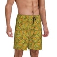 thumbnail image 2 of Balery Corn 6 Pantalones cortos de pijama de punto de algodón para hombre con cinturilla y bolsillos-Small, 2 of 6