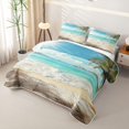 thumbnail image 3 of Manfei White Cloud Quilt King,Blue Sea Wales King Coverlet Set,3 Pieces, 3 of 7
