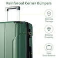 thumbnail image 2 of Luggage Sets 2 Piece, Hardshell ABS Lightweight and Expandable(only 28") Suitcases with Double Wheels, Carry-on Luggage, 2-Piece Set (20/28), Green, 2 of 9