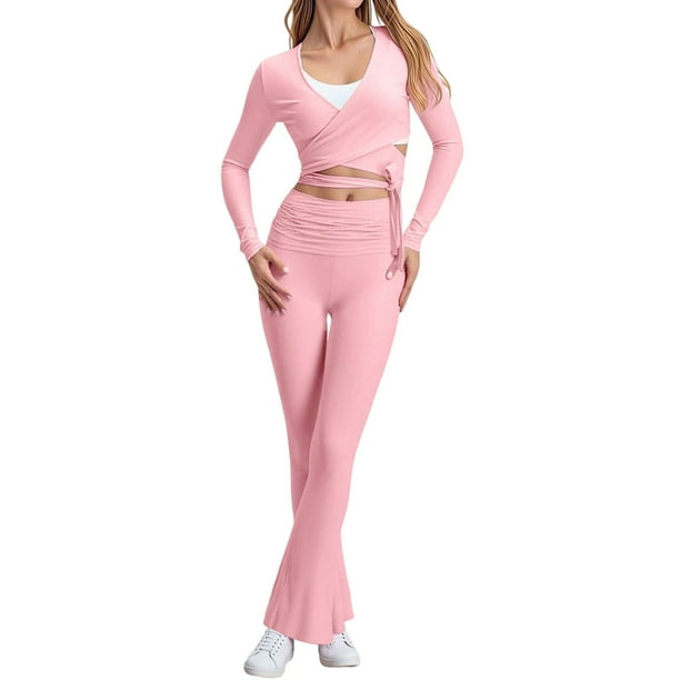 Traje pantalón elegante para mujer: cuello en V, pantalones informales, poliéster, versátil, primavera/verano, lavado a mano/a máquina, tallas S-XL con ajuste en el busto y la cintura