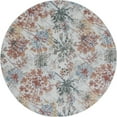 thumbnail image 3 of Transitional Area Rug (7'10'' Round) Floral Cream Indoor Round Easy to Clean, 3 of 5