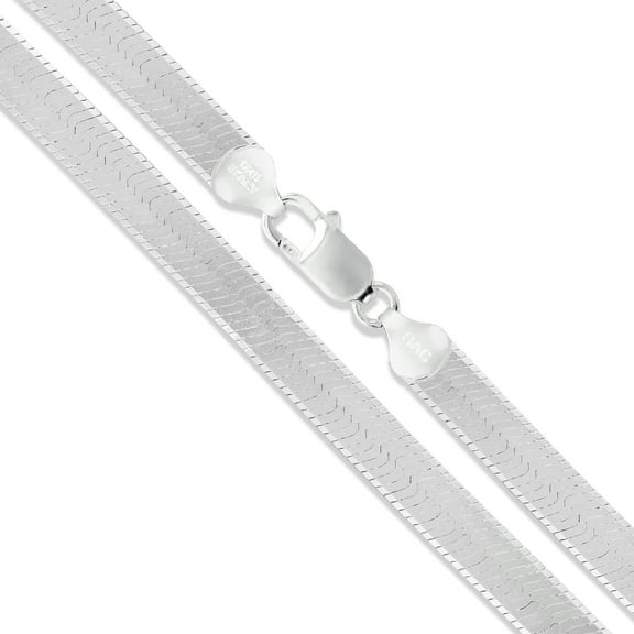 Sterling Silver Flexible Herringbone Necklace 4.5mm Solid 925 Italian Chain 30" Jewelry Female