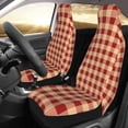 thumbnail image 3 of KAKALAD Red Buffalo Check Car Accessories Seat Covers Set Vehicle Seat Covers Universal Front Seats Protector 2 Pcs, 3 of 9