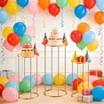 thumbnail image 7 of 3-Tier Golden Metal Cake Stand with Acrylic Platforms - Height Adjustable for Weddings, Birthdays,  Showers, 7 of 7