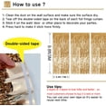 thumbnail image 3 of 3.3 ft x 9.8 ft Metallic Tinsel Foil Fringe Curtains,Pack of 3 Party Streamer Backdrop for Birthday,Graduation Decorations and New Year Eve (Gold), 3 of 7