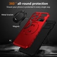 thumbnail image 3 of Case for iPhone 11 Pro Max,Military Grade Design Built-in 360 Degree Rotatable Magnetic Kickstand Heavy Duty Drop Protection Shockproof Phone Case for iPhone 11 Pro Max,6.5 inch (Red), 3 of 18