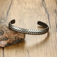 thumbnail image 1 of Brazalete de acero Inoxidable Yinane para mujer con Oreja de plata, 1 of 8