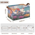thumbnail image 3 of Waterproof Foldable Storage Basket Medium, Metal Frame & Hollow Board Support, for Clothes and Toy Organization Cute Colorful Bunnies, 3 of 8