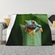 thumbnail image 1 of Balery Red-Eyed Tree Frog Manta de Franela con Dibujo, Lujo Ultra Suave y Cálido, Antipelusa y Resistente a las Arrugas para Cama, Sofá, Camping -50"x40", 1 of 6