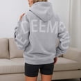 thumbnail image 5 of FYDUU Women's Hoodies Oversized Sweatshirt Letter Print Loose Hooded Sweatshirts Long Sleeve Comfortable Basic Pullover Tops, 5 of 7
