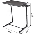 thumbnail image 2 of Folding TV Tray Table - Comfortable TV Dinner Tray On Bed & Sofa, Computer, Conference, Office Study Desk with 6 Height Angle Adjustments Black, 2 of 9