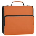 thumbnail image 2 of Haosy 3 Ring Zipper Binder with Shoulder Strap Waterproof Trapper Keeper 2 Inch D-Ring 500 Sheets Capacity, Burnt Orange, 2 of 7