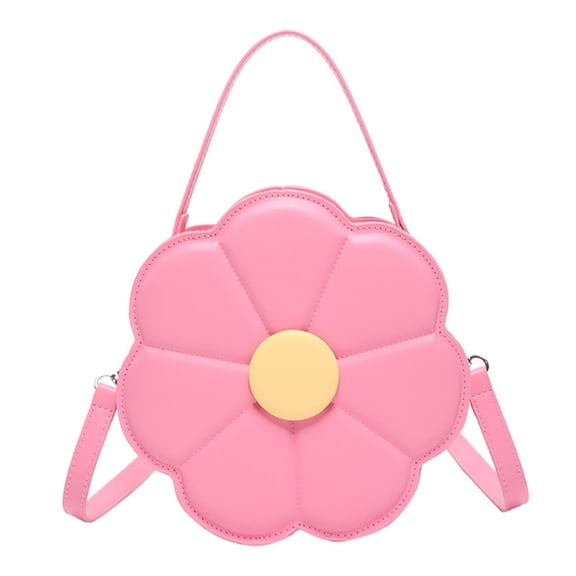ROZYARD Elegant Shoulder Bag With Flower Shaped PU Crossbody Purse Satchel