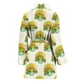 thumbnail image 2 of Watercolor Turtle Pattern Women Bathrobe One Size Univeral Fits, Turtle Lover Present Fashion Lightweight Plush Fleece Long Robe For Women, 2 of 3