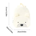 thumbnail image 3 of Cute Corduroy Backpack, Comfortable Cartoon Bear Backpack for Traveling, for Storing Study and Office Supplies Beige, 3 of 6