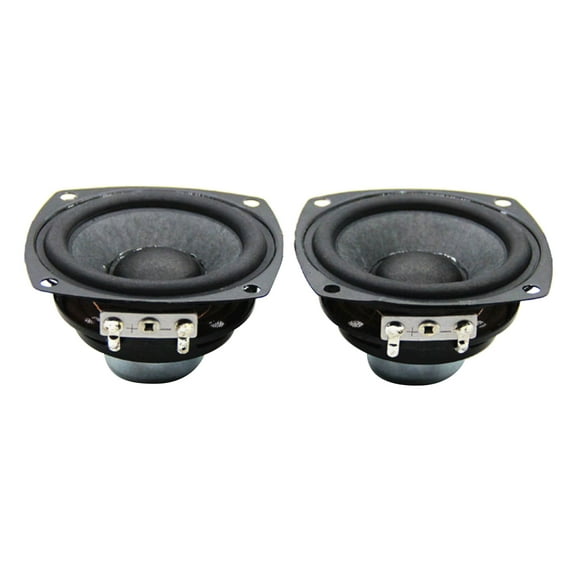 ARCADORA 2Pcs 25W Full Range Speakers, 4 Ohm, Glass Fiber Diaphragm, Rubber Edge, Dual Magnet, High Sensitivity, Hi-Fi Audio