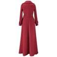 thumbnail image 4 of Fayshow0 Oversized Coats Clearance Coats under $50 Women's Fashion Casual and Winter Vintage Solid Long Woolen Coat Windbreaker Coat,Wine M, 4 of 5