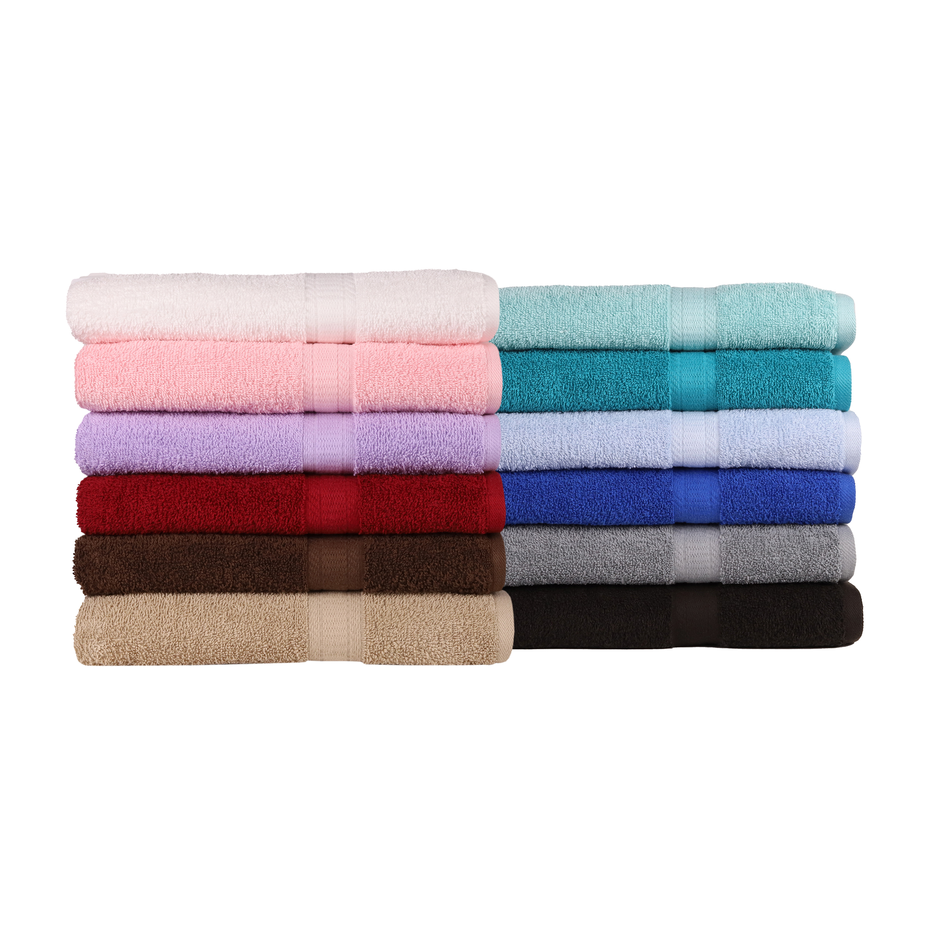 Mainstays Basic Solid 18-Piece Bath Towel Set Collection, Brown - image 6 of 10