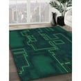 thumbnail image 2 of Ahgly Company Indoor Rectangle Patterned Deep Teal Green Area Rugs, 5' x 8', 2 of 6
