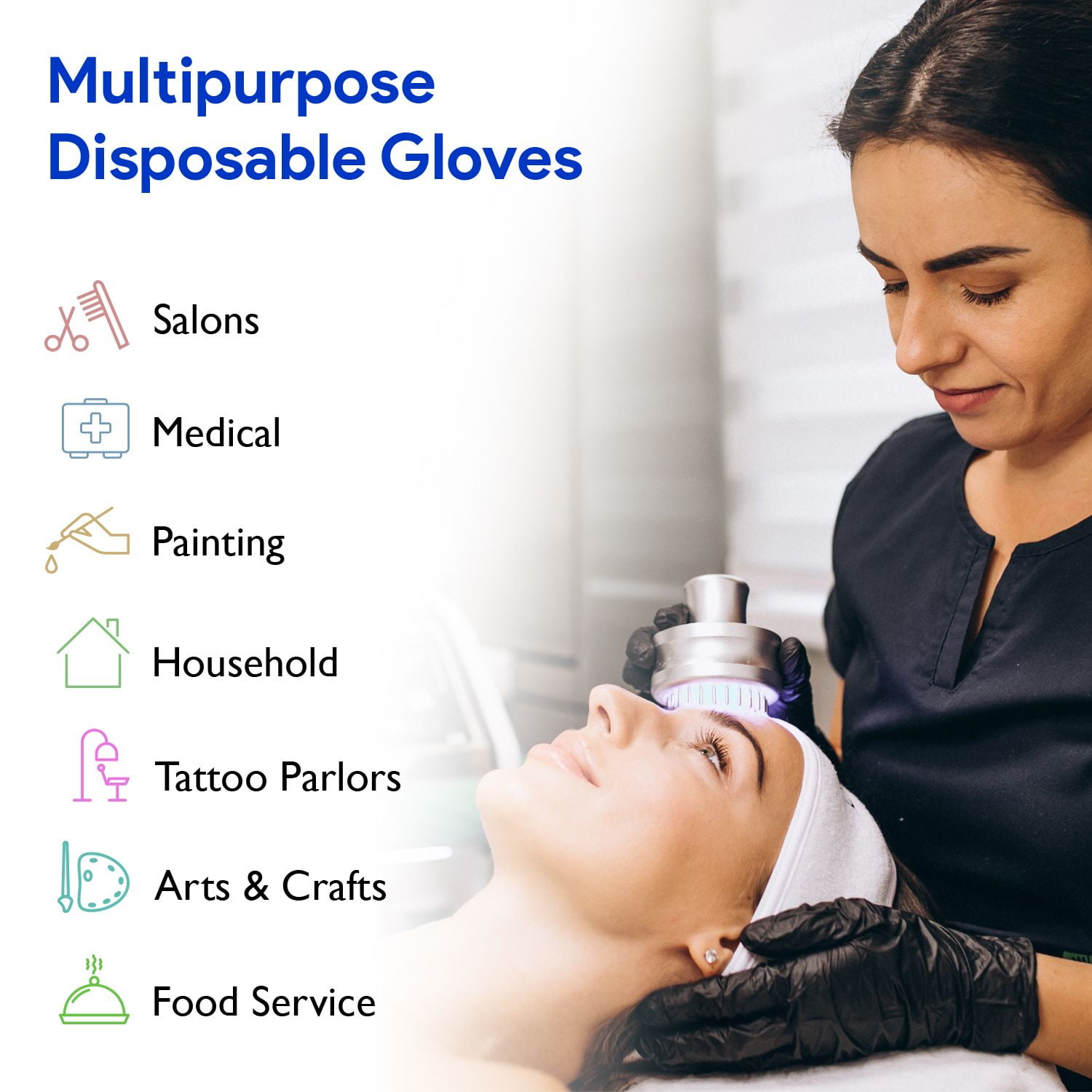 ProCure Disposable Black Nitrile Gloves 400 Count - Heavy Duty 4Mil, Powder Free, Rubber Latex Free, Medical Exam Grade
