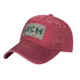 thumbnail image 3 of DouZhe Adjustable Washed Cotton Baseball Cap - I'm Rich Prints Vintage Dad Hat Unisex Sports Caps (Red), 3 of 6