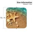 thumbnail image 2 of Yiaed Starfish And Seashell 1 Print Leather Coasters for Drinks - Cup Coasters Coffee Table Kitchen Table Bar, Home & Office Gifts Handmade Drink Coasters-Square, 2 of 6