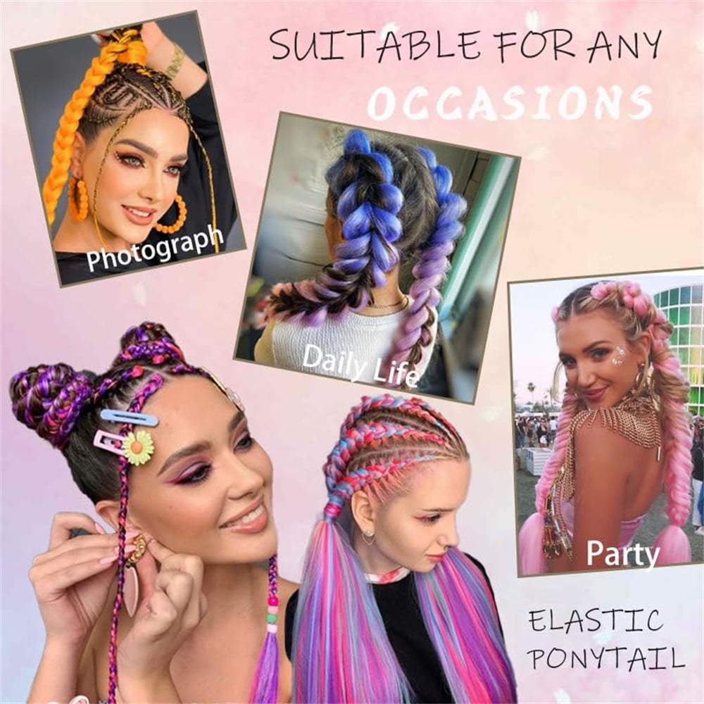NOGIS Colorful Ponytail Extension with Hair Tie, 26 inch  display picture 2