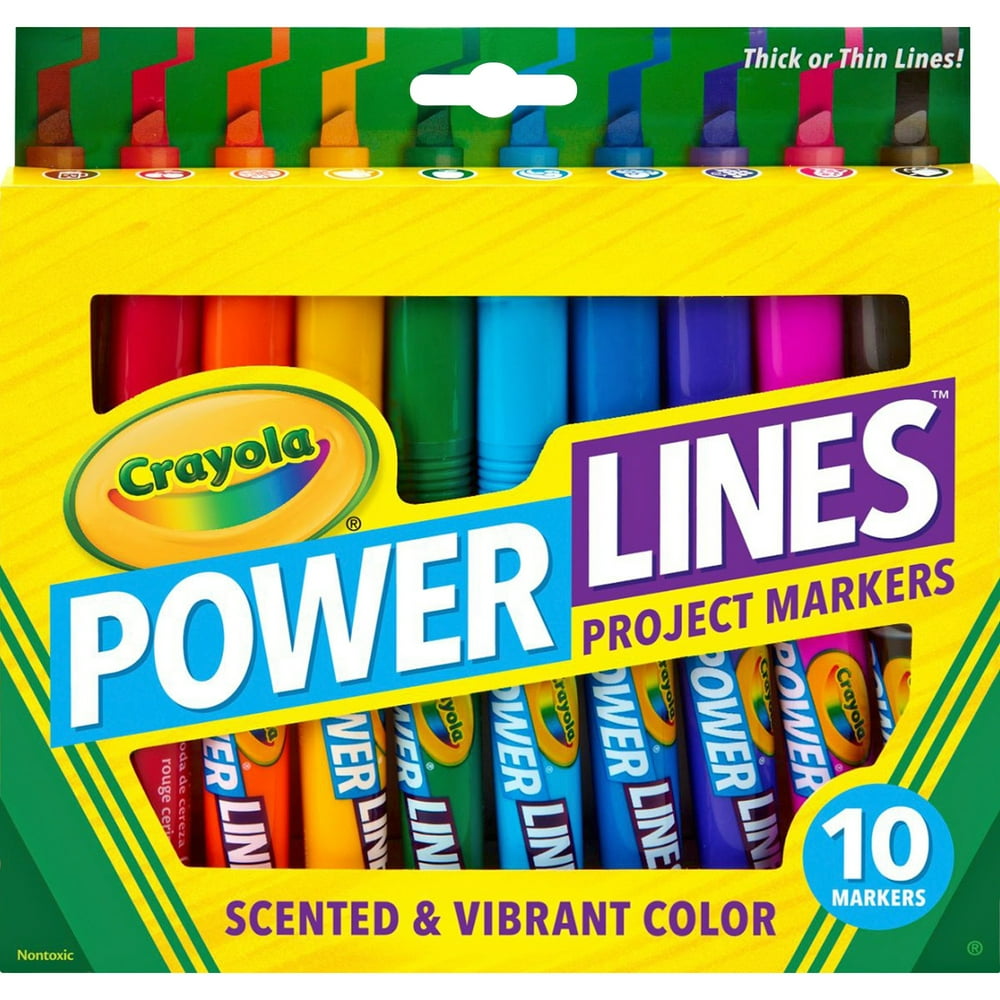 Crayola Power Lines Project Markers, 10 Count