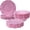 Pink-18Piece, variant on Pink Dishes Melamine Dinnerware Sets, 18 Piece Kitchen Plates and Bowls tableware Set, Lightweight, Beaded Serving Dishes for Girls, Valentine's Day, Mother's Day. Service for 6
