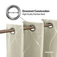 thumbnail image 6 of Deconovo Blackout Wave Foil Print Room Darkening Thermal Insulated Curtain 42W x 63L inch, 2 Panels, Light Beige, 6 of 6