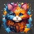 thumbnail image 3 of CafePress - Cute Cat Watercolor T Shirt - Men's Classic Graphic Cotton T-Shirt, 3 of 4