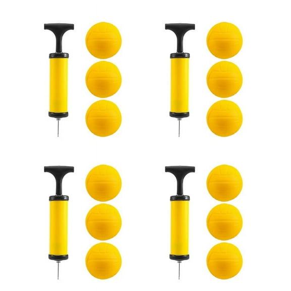 Roundnet Game Ball Replaceable Competitive Balls Mini Volleyball 12-Pack with Pump