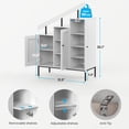 thumbnail image 2 of Mpow Shoe Storage Cabinet, Step Cabinet with 6-Tier Adjustable Shelves and Metal Legs, Freestanding Shoe Organizer, Farmhouse Modern Shoe Separate Storage Fits All Shoe Types - White, 2 of 8
