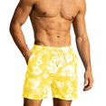 thumbnail image 4 of XDZJLR Big And Tall Gym Shorts Men Casual Beach Shorts Comfort Relaxed Fit Lightweight Swim Trunks With Pockets Athletic Shorts For Men Yellow 4Xl, 4 of 4